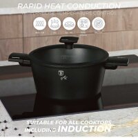 Berlinger Haus BH-8197, 10-piece cookware set, matte black, titanium surface, durable and elegant design.