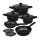 Berlinger Haus BH-8197, 10-piece cookware set, matte black, titanium surface, durable and elegant design.