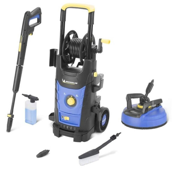MICHELIN MPX25EHDSP Hochdruckreiniger, 2500 W, 170 bar, 500 l/h, Double Speed System, inkl. Patio Cleaner Deluxe & feste Bürste.