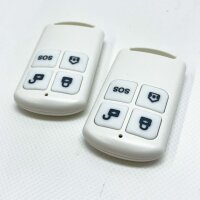 Smart home alarm system, model no. not available, security device, 2.4-inch display, WIFI/GSM/4G, with remote control and sensors.