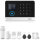 Smart home alarm system, model no. not available, security device, 2.4-inch display, WIFI/GSM/4G, with remote control and sensors.