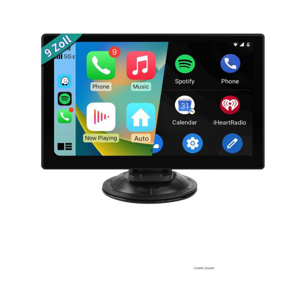 AWESAFE Wireless CarPlay, 9 inch, Digital Media Receiver, Touchscreen, Bluetooth, GPS, Mirrorlink, for cars and trucks.