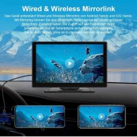 AWESAFE Wireless CarPlay, 9 inch, Digital Media Receiver, Touchscreen, Bluetooth, GPS, Mirrorlink, for cars and trucks.