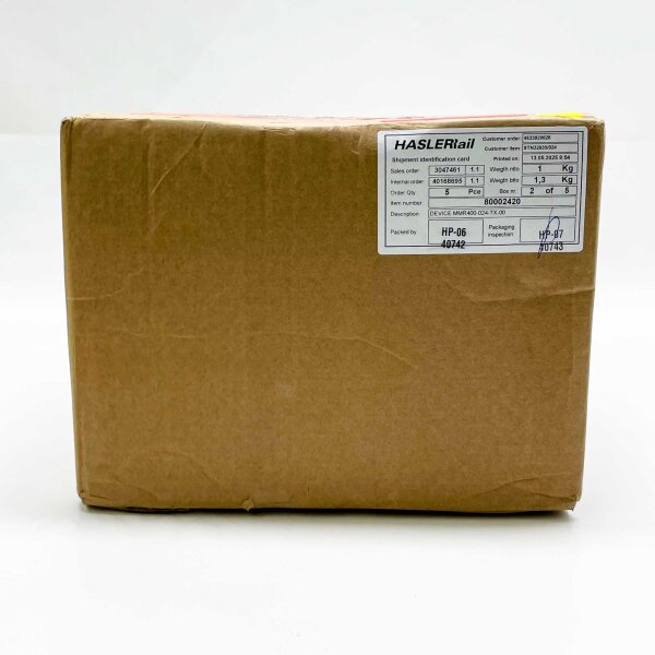 Haslerail, MMR400-024-TX-000, Extender, +24VDC, 8+8W MAX, ideal für erweiterte Stromversorgung.