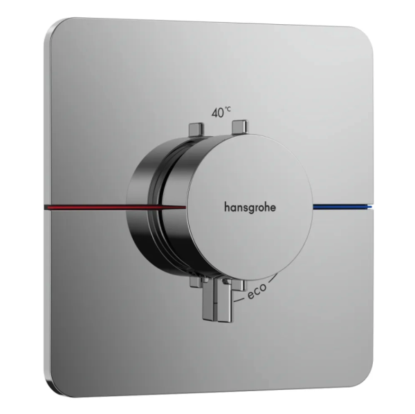 hansgrohe Shower Select Comfort Q, Thermostat Unterputz, Chrom, für 1 Verbraucher, 34,8 l/min, moderne Steuerung, elegantes Design.