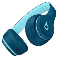 Beats Solo3, wireless on-ear headphones, blue, without original packaging, powerful sound, long battery life, comfortable fit.