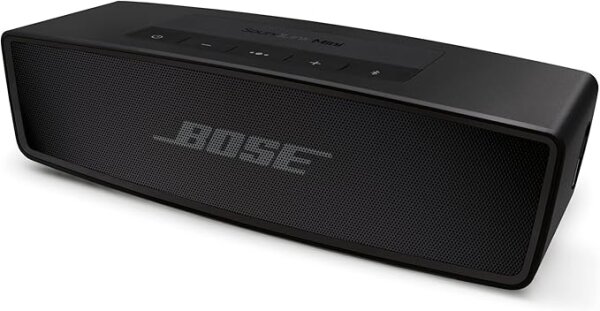 Bose SoundLink Mini II, Bluetooth speaker, Special Edition, black, compact, powerful sound, portable, ideal for on the go.