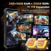 OUTIKEL WP23 Plus, Outdoor Handy, 24 GB RAM, 8+16 GB, 256...