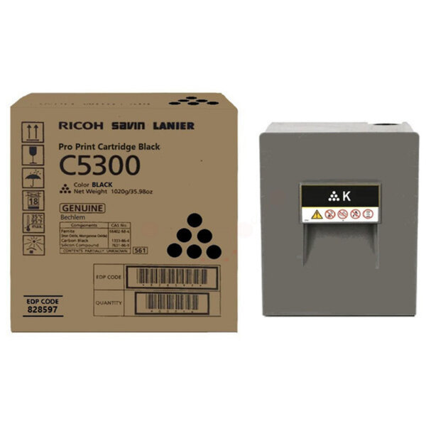 Toner Pro Print C5300, Black, for RICOH Pro C5300/C5310, 828601, high print quality, ideal for professional applications.
