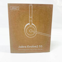 Jabra Evolve2 55, Wireless Stereo Headphones, Jabra Air Comfort Technology, Noise Cancellation, Active, Compatible – Black.