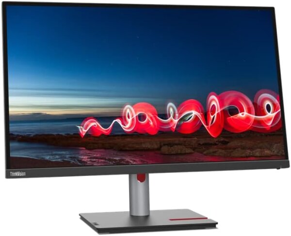 Lenovo 27 Monitor T ThinkVision T27I-30: 27 inch, IPS panel, 2560x1440, 75Hz, USB-C, ergonomically adjustable.