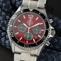 Orient Mako RA-TX0207R10B, Solar Chronograph, wristwatch with date display, energy efficient and stylish.