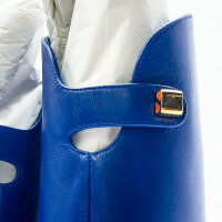 Maison Skorpios Adriana High-Heel Boots, size 38, leather, blue, elegant, fashionable, ideal for special occasions.