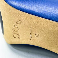 Maison Skorpios Adriana High-Heel Boots, size 38, leather, blue, elegant, fashionable, ideal for special occasions.