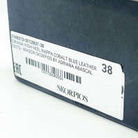 Maison Skorpios Adriana High-Heel Boots, size 38, leather, blue, elegant, fashionable, ideal for special occasions.