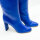 Maison Skorpios Adriana High-Heel Boots, size 38, leather, blue, elegant, fashionable, ideal for special occasions.