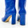 Maison Skorpios Adriana High-Heel Boots, size 38, leather, blue, elegant, fashionable, ideal for special occasions.