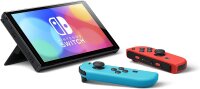 Nintendo Switch OLED, Japanische Version, Handheld-Konsole, Joy-Con (L) Neonblau / (R) Neonrot, 7" OLED-Display.