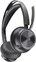 HP Poly Voyager Focus 2 UC, BT Headset, USB-C/A, Teams-fähig, aktives Noise Cancelling, 20 Std. Gesprächszeit, komfortables Design.