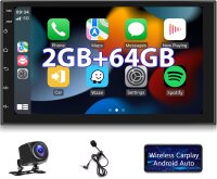 Hodozzy Autoradio 2G+64G, 7 Zoll Touchscreen, Wireless...