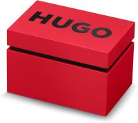 HUGO LEAP Herren Quarz Uhr, Multi Zifferblatt, silbernes Edelstahlarmband, sportlich und elegant, Modellnr. 1530174.