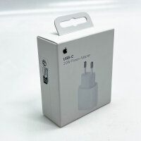 Apple 20W USB-C Power Adapter, compact, fast charging, ideal for iPhone and iPad, universal compatibility.