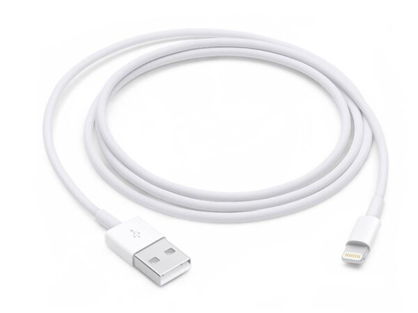 Apple Lightning - USB-A cable, 1 m, for charging and syncing iOS devices, durable and flexible.