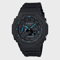 CASIO G-SHOCK GA-2100-1A2ER wristwatch, black, analog-digital, shockproof, waterproof to 200m, versatile and robust.