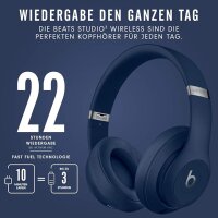 Beats Studio3, Over-Ear Kopfhörer (GENERALÜBERHOLT), Noise-Cancelling, Apple W1 Chip, Bluetooth 1, aktives Noise Blau
