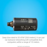 Garmin Descent™ T2, dive transceiver, Subwave™ wireless communication, precise location tracking, safe diving operations.