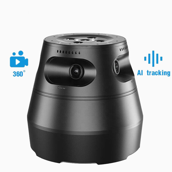 WLAN-Kamera, 360°-Panorama, KI-Spracherkennung, automatische Verfolgung, 8 Mikrofone, USB 3.0, 6 Videoanzeigemodi.