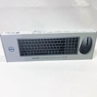 Dell KM7120W, Wireless, Multimedia, Keyboard and Mouse Set, AZERTY, black, ergonomic design, wireless connection.