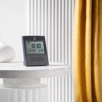 ALFAJR Azan Clock CS-13, table clock, automatic Athan alarm, grey, compact, user-friendly, ideal for prayers.