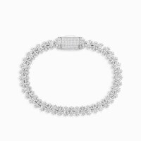 6Ice Iced Cross Pattern Bracelet, size 7, jewelry piece,...