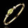 Edenly PARADISE BIRD Nº9 Ring Size 52 - 375/9K Yellow Gold - Olivine, Diamond - Elegant jewelry with precious stones.