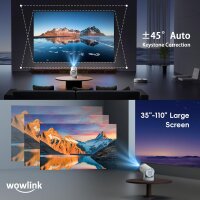 Mini Beamer 4K 1080P, tragbar mit WiFi 6, Bluetooth 5.4,...
