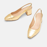 Scarosso Pumps, EU 36, Womens pumps, Elegant design made of gold-colored calfskin, ideal for special occasions.