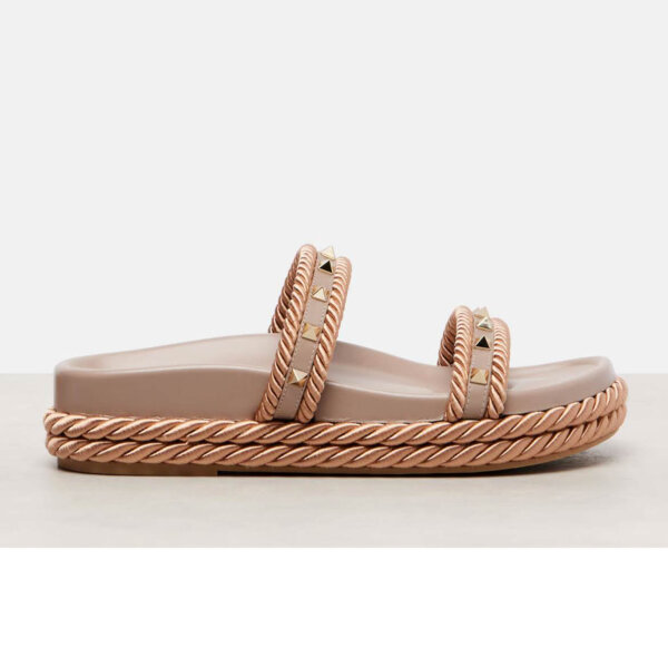 Valentino Garavani Sandalen, Rockstud, Leder, EU 37, elegantes Design, komfortable Passform, ideal für besondere Anlässe.