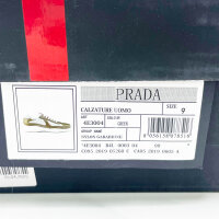 PRADA Mens Americas Cup, EU 43, Sneakers, green Linea Rossa, sporty, high-quality material, modern design.