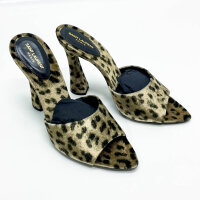 Saint Laurent, Ponto, Sandals, Leopard Velvet, Natural...