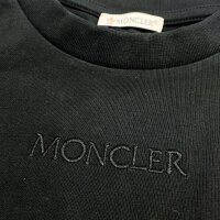 MONCLER T-Shirt, Black, S, printed back, fashionable design, high-quality fabric, ideal for leisure.