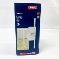 Abus TSS550 rod lock, EC550 cylinder, door lock, white, including silver outer rosette, high security.