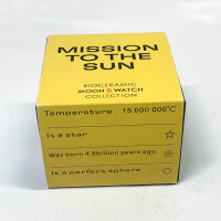 Swatch Omega x Moon Mission to the Sun, Speedmaster, Uhr, gelbes Design, limitierte Edition, Mond-Thema, Quarzwerk.
