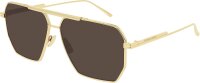 Bottega Veneta BV1012S Sunglasses, Mens, Gold/Brown, 60mm...