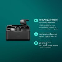 EPOS ADAPT E1, Kabellose In-Ear-Kopfhörer, Hybrides ANC, Multi-Point Bluetooth, 50H Akku, IPX5 wasserfest, USB-C Dongle.