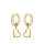 BOSS Gold Huggie Hoop Earrings 1580641, earrings, heart pendant, elegant design, size ONESI, fashionable and versatile.