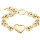 BOSS womens bracelet 1580639, link bracelet, stainless steel, gold-colored, heart design, 21cm, elegant and modern.