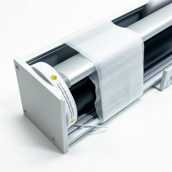 Smartwings SM-CL-71 Electric Roller Blind, 80.5x198.5 cm, Vigor White, motor on the left, remote control, 1 channel.