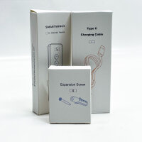 Smartwings SM-CL-71 Elektrisches Rollo, 80.5x198.5 cm, Vigor Weiß, motor links, Fernbedienung, 1 Kanal.