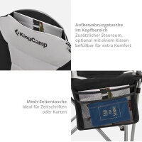 KingCamp Camping Chair, Oversized, Folding Chair, Ergonomically Padded, with Cooler Bag and Drink Holder, Portable for Outdoor Use.